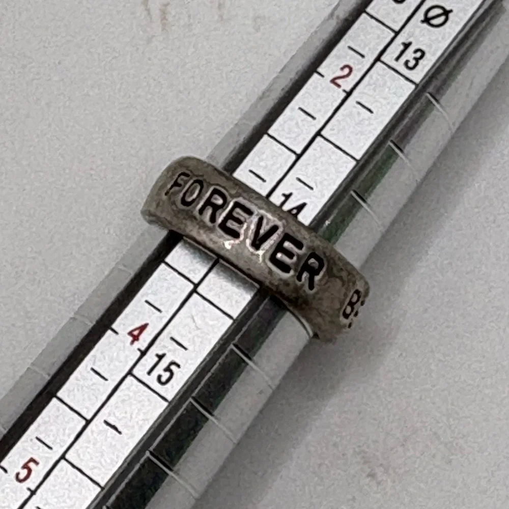 Set of Silver Rings. Water Symbol & “Best Friends Forever”. Y2K